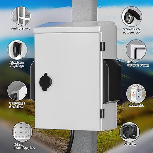 Outdoor Electrical Box with Thermostat and Fan, Cold-Rolled Steel Plate - Image 6