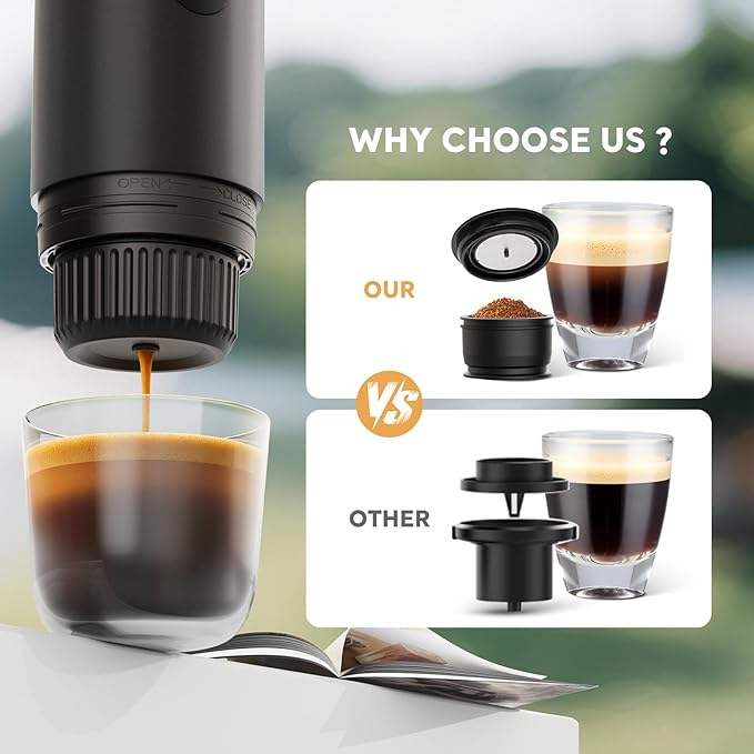 Portable 2-in-1 Coffee Maker, Portable 20 Bar Espresso Machine - Image 6