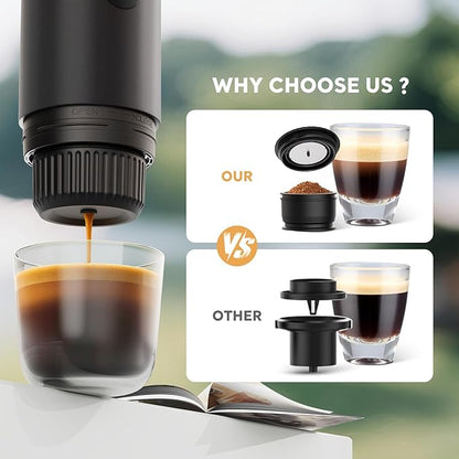 Portable 2-in-1 Coffee Maker, Portable 20 Bar Espresso Machine - Image 6