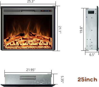Electric Fireplace, Recessed Fireplace Heater - Image 6