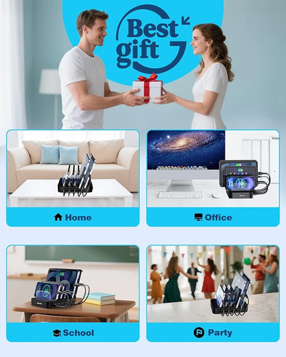 MSTJRY Charging Station for Multiple Devices : 5 Port Multi USB-A Charger - Image 7