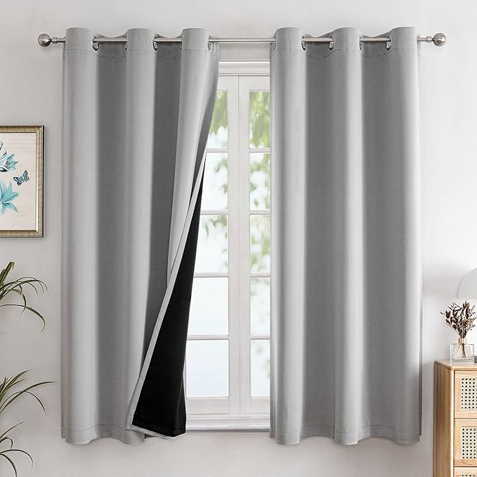 ChrisDowa 100% Blackout Curtains 63 inch Long by ChrisDowa
