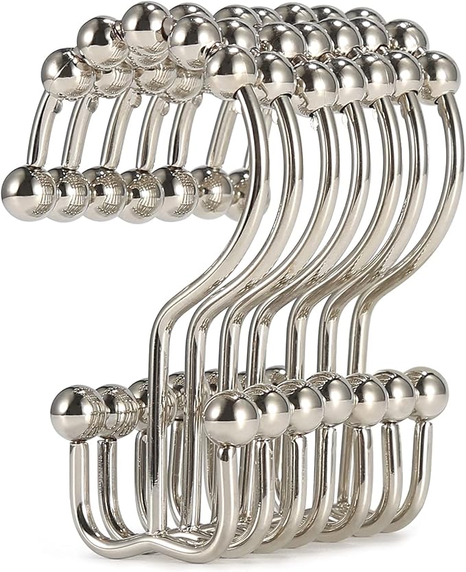 Shower Curtain Hooks, Goowin Shower Curtain Rings, Stainless Steel Shower by Goowin