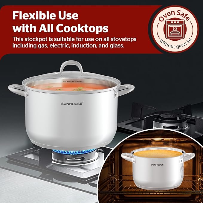 SUNHOUSE Stainless Steel Stock Pot - Image 5