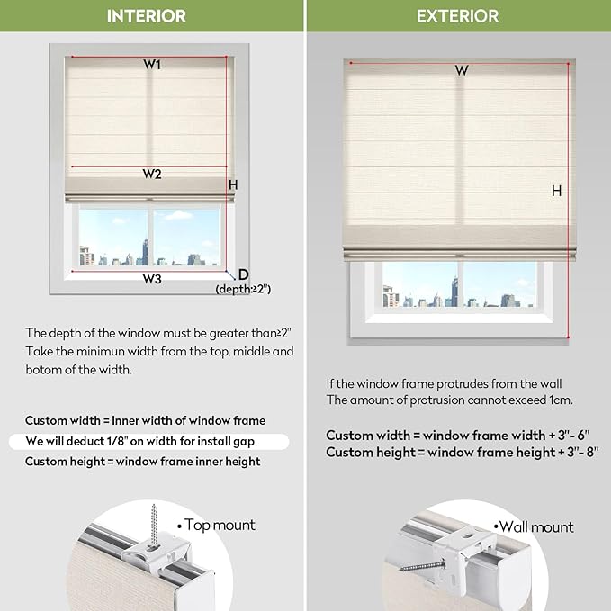 ZSTARR Smart Roman Shades Rechargeable Motorized Blinds - Image 6