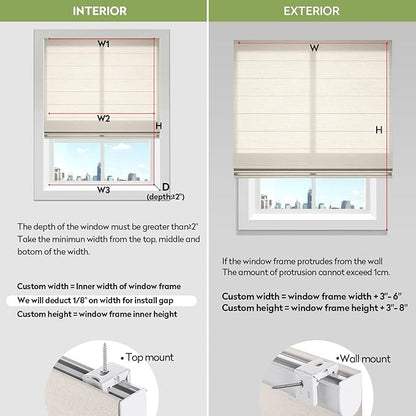 ZSTARR Smart Roman Shades Rechargeable Motorized Blinds - Image 6