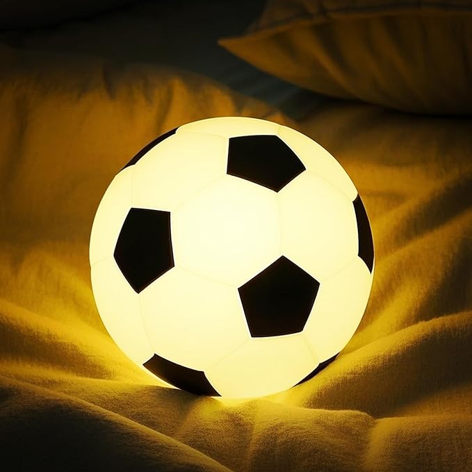 TechCharm Soccer Night Light for Kids Rechargeable LED Touch Control Silicone by Unknown