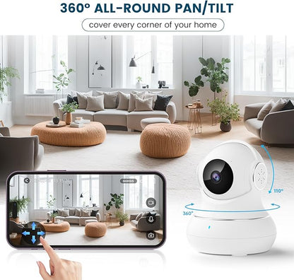 litokam Security Camera Indoor 2K, 360 Pan/Tilt Cameras - Image 2