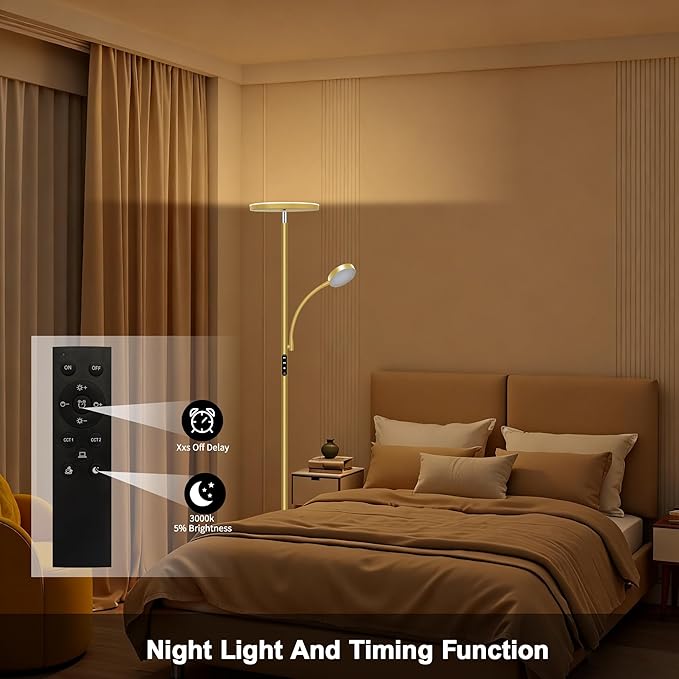Aulaiyi Floor Lamps for Living Room, 42W/4200LM Bright Floor Lamp, 2-in-1 - Image 7