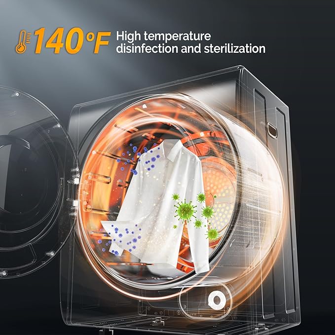 ROVSUN 110V Portable Clothes Dryer, High End Laundry Front Load Tumble Dryer - Image 5