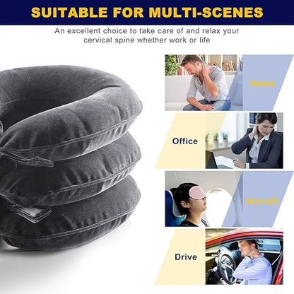 Cervical Traction Device for Neck Pain Relief, Adjustable Inflatable Neck - Image 4