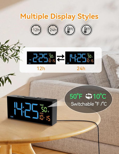 Netzu Alarm Clocks for Bedrooms, Digital Clock - Image 7