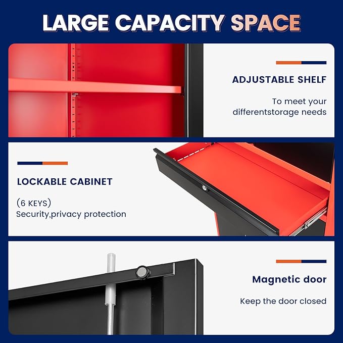 Yizosh Metal Garage Storage Cabinet - Image 4