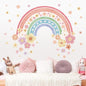 wondever Large Rainbow Wall Decals Colorful Boho Flower Peel and Stick Wall Art Stickers for Girls Bedroom Kids Room Baby Nursery | Peel and Stick, Removable, Wall Art Decals, Wall Decoration, Kids Room, Girls Bedroom Baby Nursery Playroom Decor