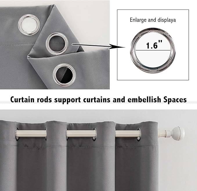 Anytime 100% Blackout Curtain 2 Panels Set, Thermal Insulated Window Drapes - Image 4