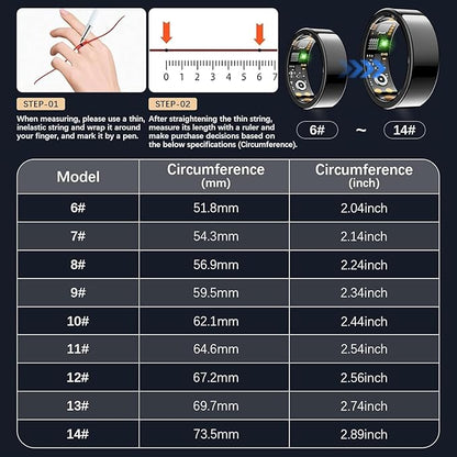 Smart Health Ring for Women Men, Fitness Tracker Ring - Image 2