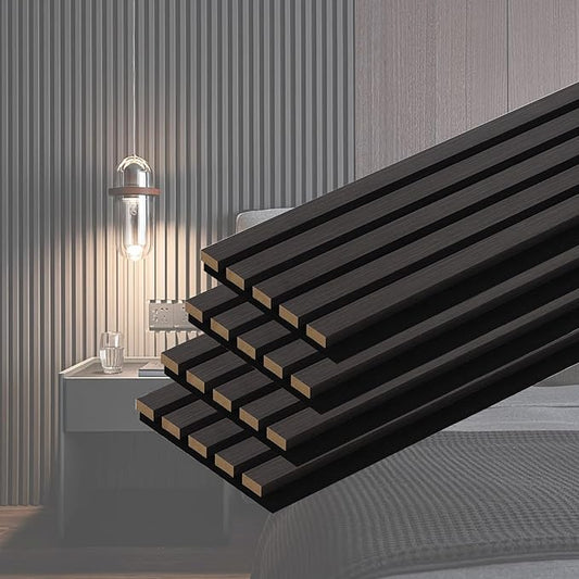 QDYMXUN Wood Slat Acoustic Wall Panels, Living Room by QDYMXUN