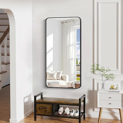 24" x 48"Bathroom Mirror, Matte Black Wall Mirror - Image 2