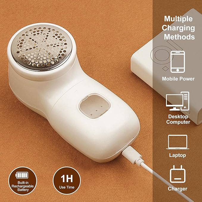 Fabric Shaver Lint Remover Sweater Shavers to Remove Pilling, Rechargeable - Image 3