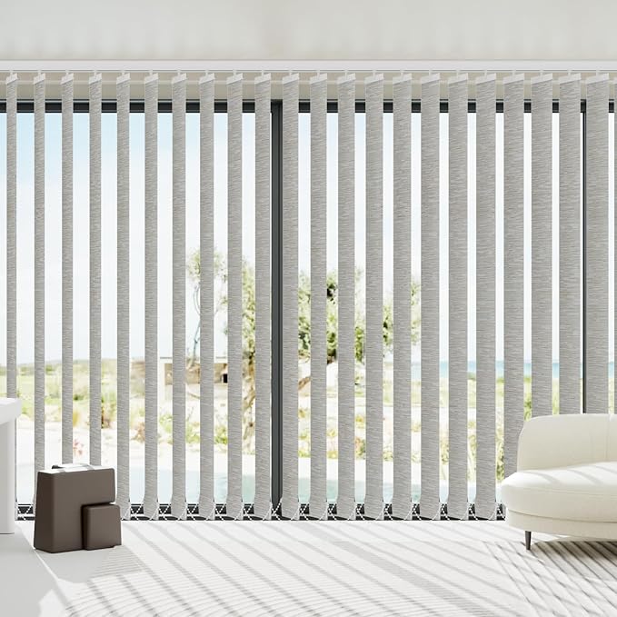 Blindify Motorized Vertical Blinds, Light Filtering Sliding Door Shades - Image 2
