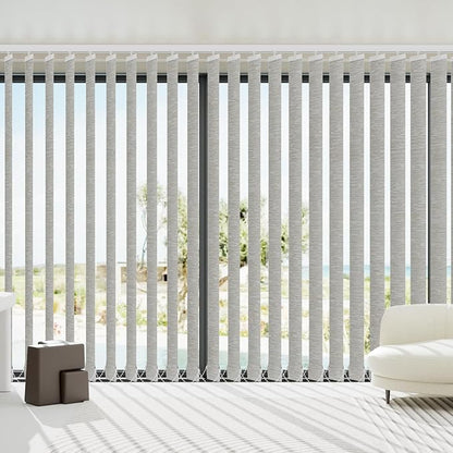 Blindify Motorized Vertical Blinds, Light Filtering Sliding Door Shades - Image 2