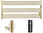 K&KALONZO Towel Warmer for Bathroom, Wall-Mounted 9-Bar Heated Towel Rack by KKALONZO