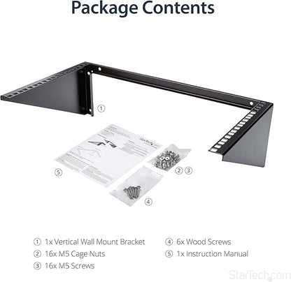 StarTech.com 6U Wall Mount Patch Panel Bracket – 19 in – Steel - Image 6