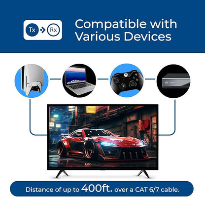 OREI Receiver only for EX-500-K 4K HDMI Extender Over IP CAT6 by One to Many - Image 4