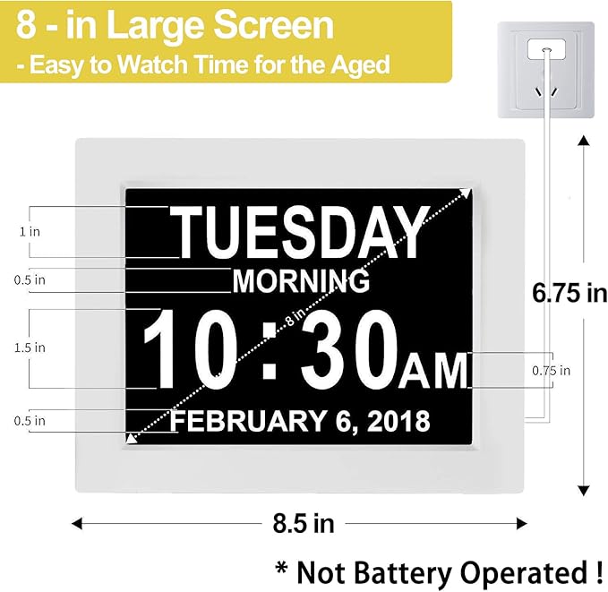 【New 2024】 Digital Calendar Alarm Day Clock - - Image 2