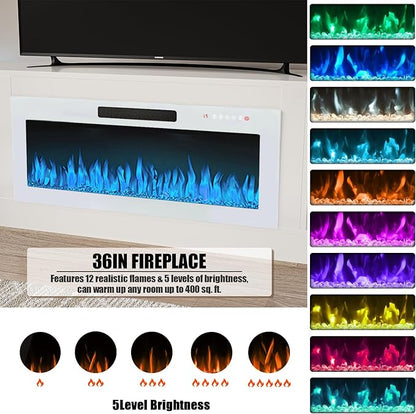 VITESSE TV Stand Fireplace - Image 4