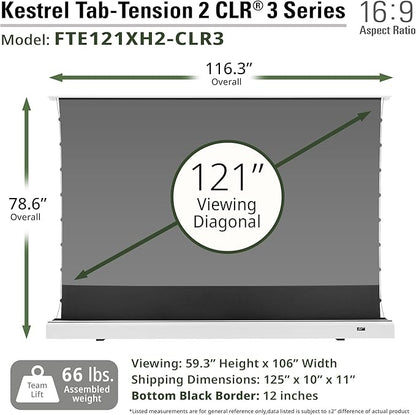 Elite Screens Kestrel Tab-Tension 2 CLR3, Ultra-Short Throw Ceiling Ambient - Image 6