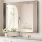 Koonmi 36x48 Inch Black Metal Framed Bathroom Mirror by KOONMI