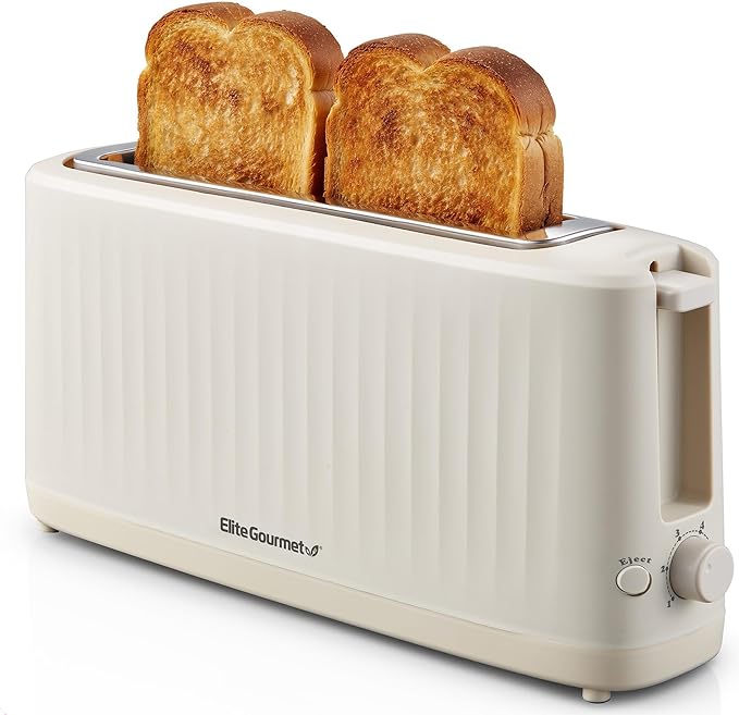 Elite Gourmet ECT2517C SLIMTOAST™ 2-Slice, Long Slot Toaster, Cool-touch Body by EliteGourmet