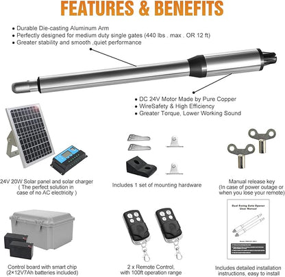 JUJIANG C01 Solar Gate Opener - Image 9