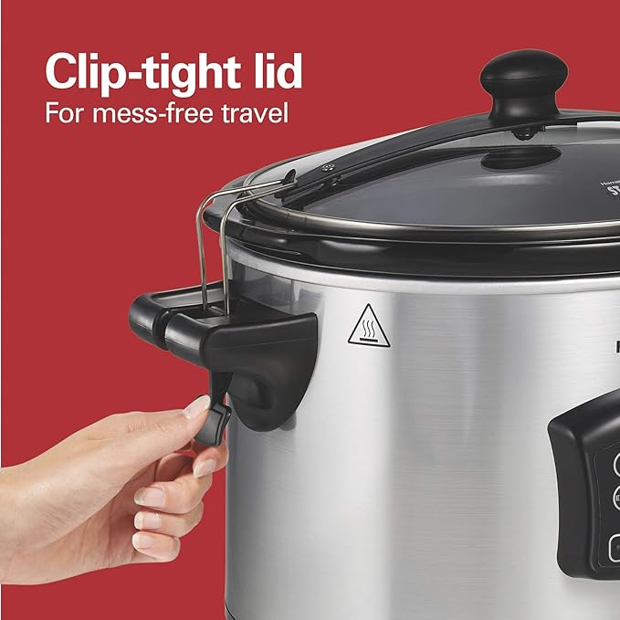 Hamilton Beach Portable 6 Quart Set & Forget Digital Programmable Slow Cooker - Image 4
