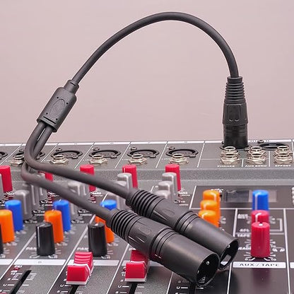 2 Pack XLR Y Splitter, 1.5FT XLR Female to Dual Male, Balanced Mic Audio Cables - Image 4