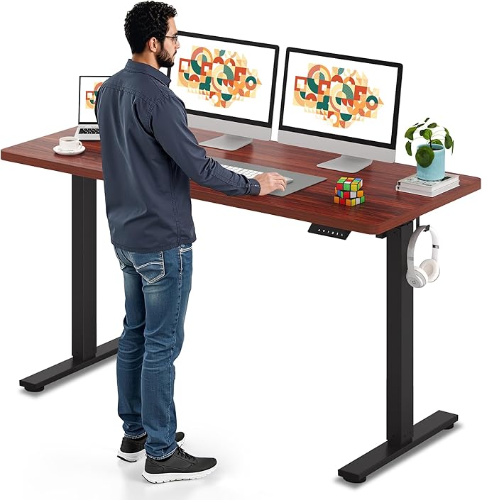SANODESK Electric Standing Desk 60 x 24 Inches Whole-Piece Desktop Height by sanodesk