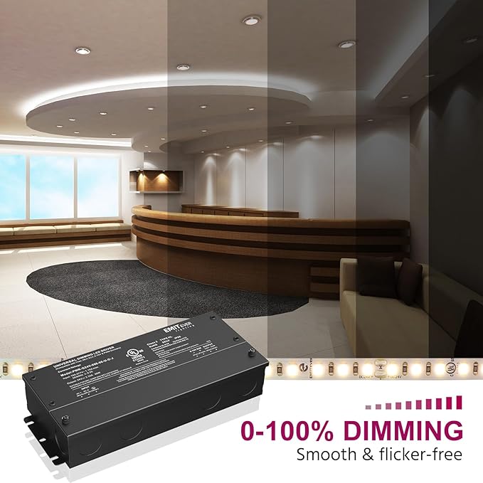 EMITEVER Dimmable Led Driver, 80W AC 110V-277V to DC 24V Transformer, 5-in-1 - Image 6