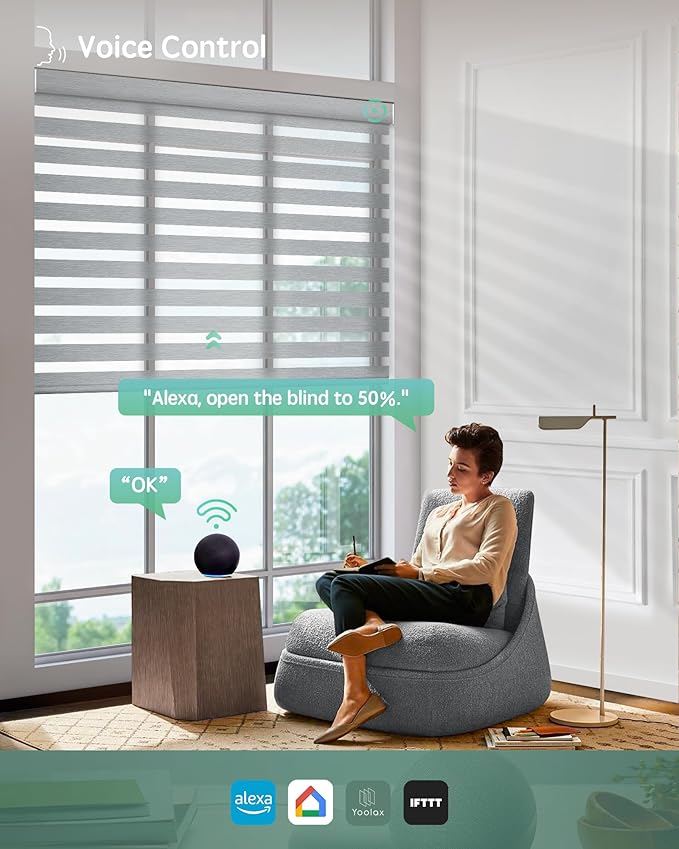 Yoolax Motorized Zebra Blinds Compatible - Image 3