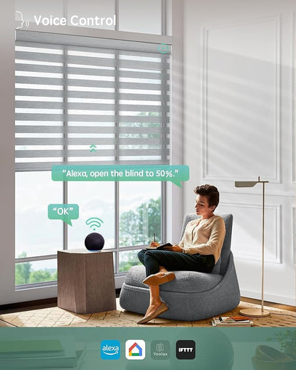 Yoolax Motorized Zebra Blinds Compatible - Image 3