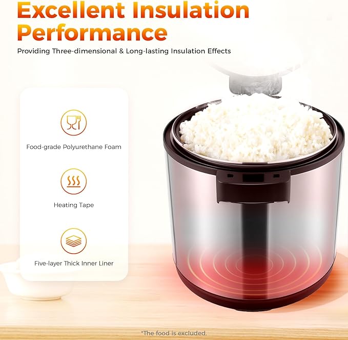 Commercial Rice Warmer, 100 Cup Electric Heavy Duty Food Warmer - Image 3