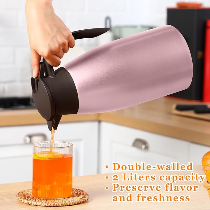 Norme 2 Pcs Thermal Coffee Carafe Insulated Stainless Steel Coffee Carafe - Image 6
