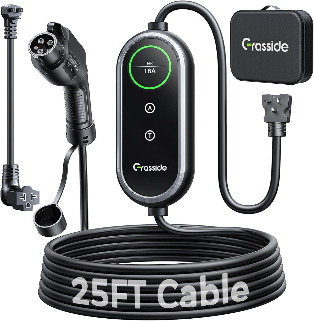 2026 New Level 1&2 EV Charger, 8-16Amp, 25FT Cord, J1772 EV/PHEVs