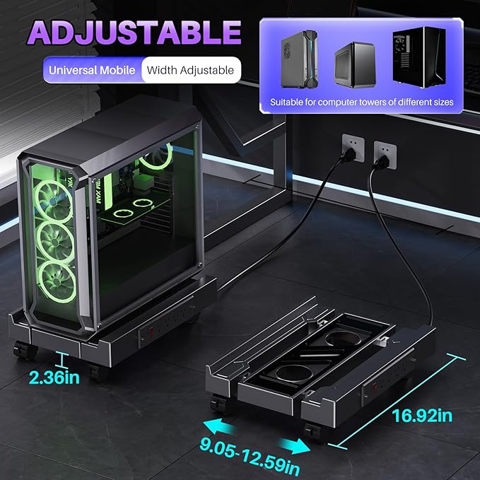Adjustable Computer Tower Stand - Image 2