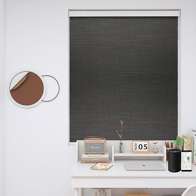 ZSHINE Motorized Blackout Window Blinds Customize Width Remote Control Wireless - Image 6