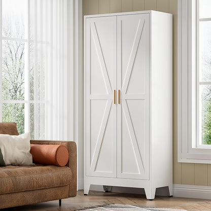 COFaR 5 Tier Metal Farmhouse Storage Cabinet - Image 3