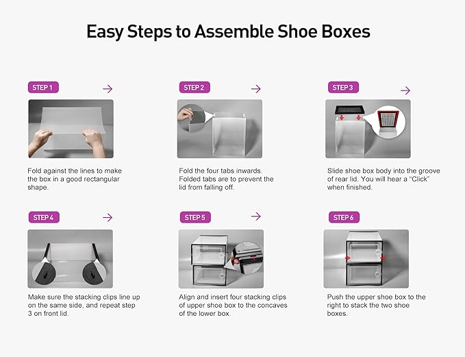 Kuject X-Large Shoe Storage Boxes Organizers Clear Plastic Stackable 12 Pack - Image 8