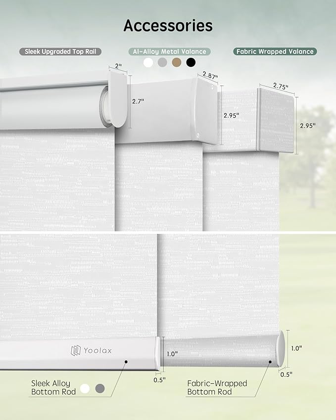 Yoolax Motorized Blinds with Remote, Automatic Window Shades Work with Alexa - Image 5