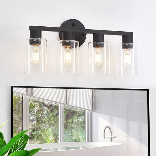 4 Light Bathroom Vanity Light, Matte Black Bathroom Light Fixtures by HDASICBathroomVanityLightsDifferentcolorsanddifferentsizesofbathroomvanitylightsforyoutochoosefrom