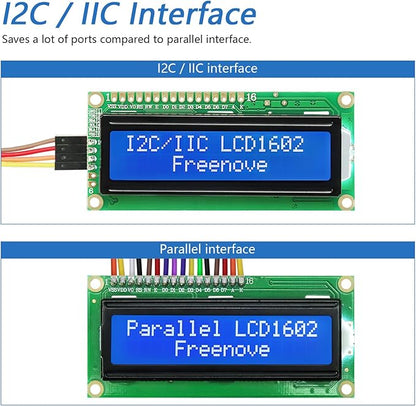 FREENOVE I2C IIC LCD 1602 Module, New Type TWI Serial 16x2 Display, Compatible - Image 3